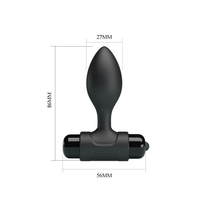 Анальна пробка - Pretty Love Vibra Butt Plug Black
