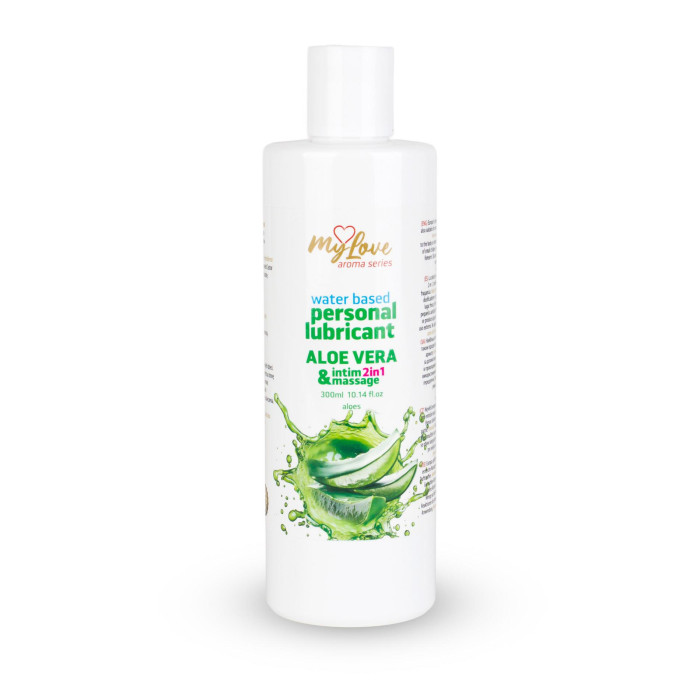 2в1 лубрикант та масажний гель - MyLove Aroma Series Intim&Massage Aloe Vera, 300 мл