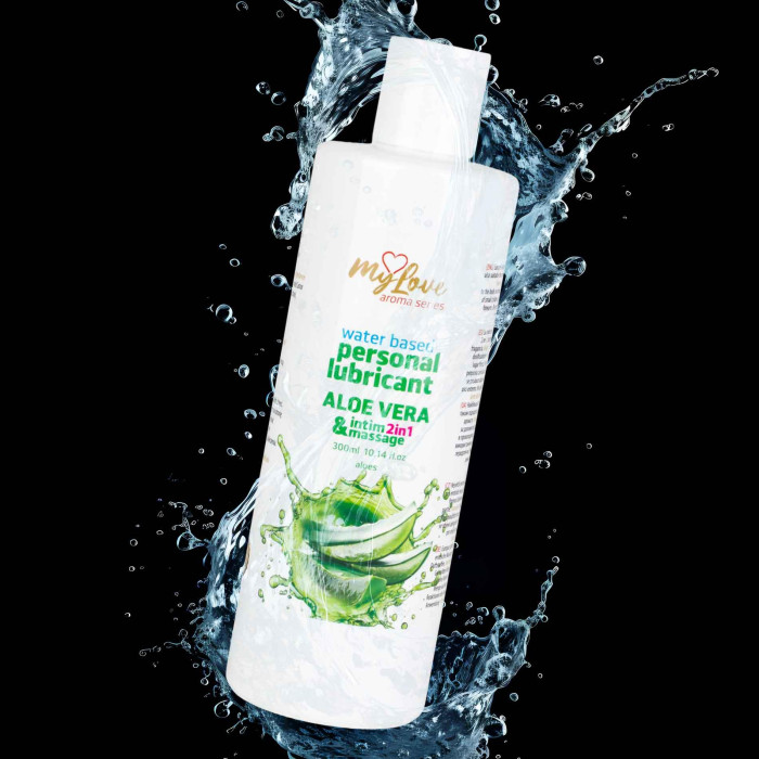 2в1 лубрикант та масажний гель - MyLove Aroma Series Intim&Massage Aloe Vera, 300 мл