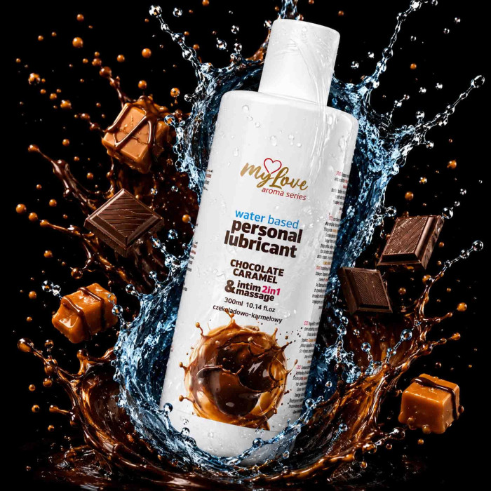 2в1 лубрикант та масажний гель - MyLove Aroma Series Intim&Massage Chocolate Caramel, 300 мл