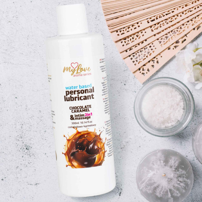 2в1 лубрикант та масажний гель - MyLove Aroma Series Intim&Massage Chocolate Caramel, 300 мл