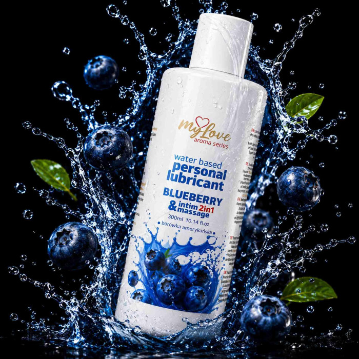 2в1 лубрикант та масажний гель - MyLove Aroma Series Intim&Massage Blueberry, 300 мл