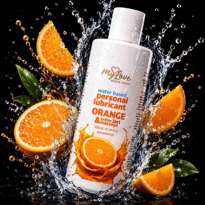 2в1 лубрикант та масажний гель - MyLove Aroma Series Intim&Massage Orange, 300 мл