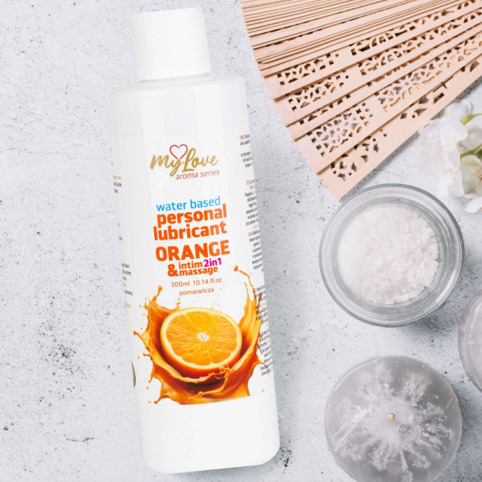2в1 лубрикант та масажний гель - MyLove Aroma Series Intim&Massage Orange, 300 мл