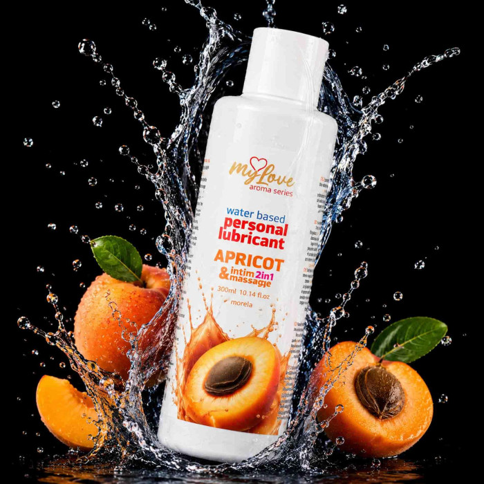 2в1 лубрикант та масажний гель - MyLove Aroma Series Intim&Massage Apricot, 300 мл