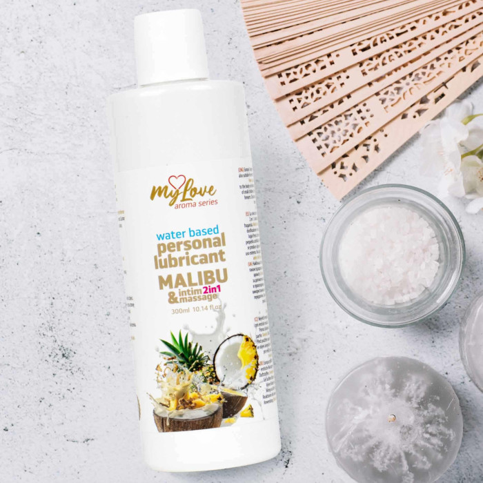 2в1 лубрикант та масажний гель - MyLove Aroma Series Intim&Massage Malibu, 300 мл