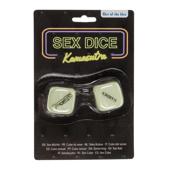 Неонові кубики Sex Dice Kamasutra, 2 шт.