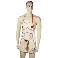 Кухонний фартух з плюшевим пенісом Sexy Apron Male Body With Plush Penis