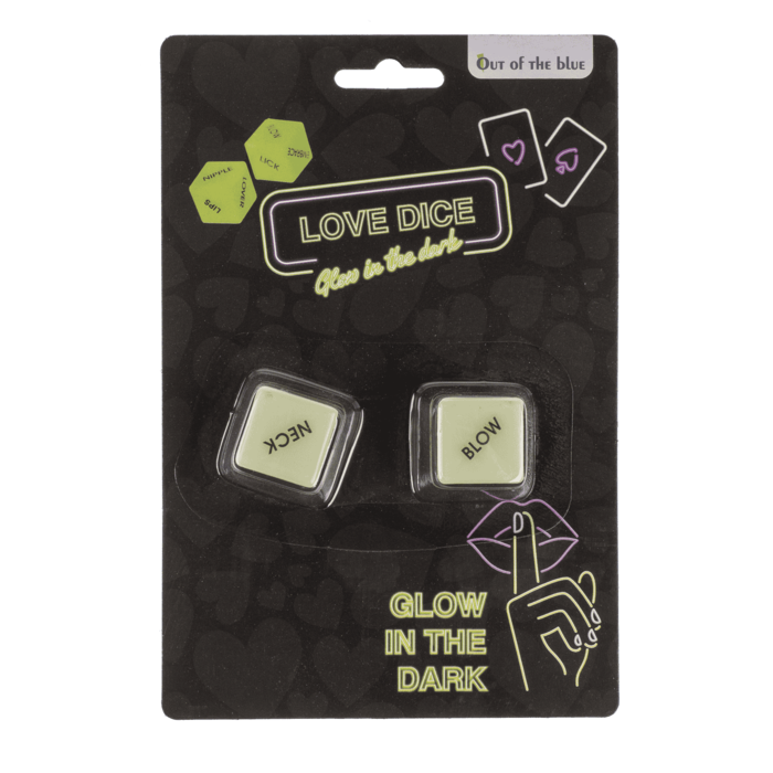 Неонові кубики Love Dice Glow In The Dark, 2 шт.