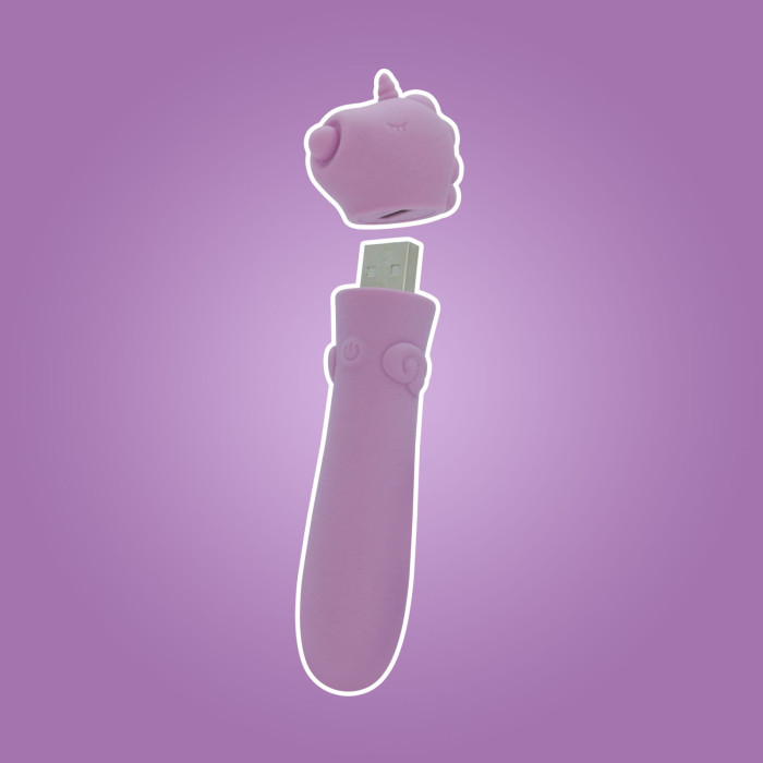 Вібратор-єдиноріжка Unihorn USB Bullet – Karma Lilac, віброкуля, USB-зарядка, 10 режимів