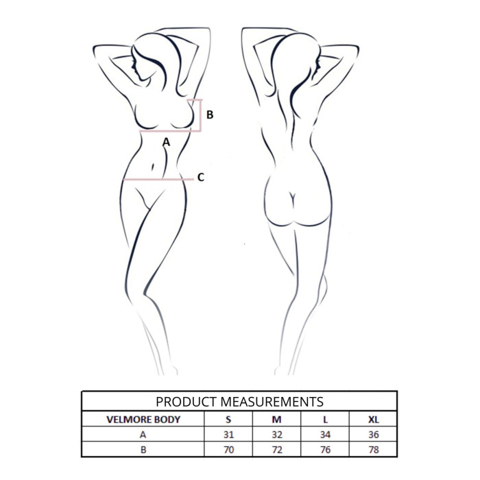 Боді Passion VELMORE BODY blue S