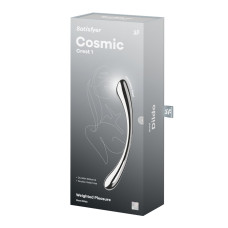 Металевий дилдо Satisfyer Cosmic Crest 1, двосторонній, можна нагрівати й охолоджувати