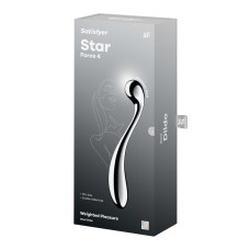 Металевий дилдо Satisfyer Star Force 4, двосторонній, можна нагрівати та охолоджувати, дуже важкий