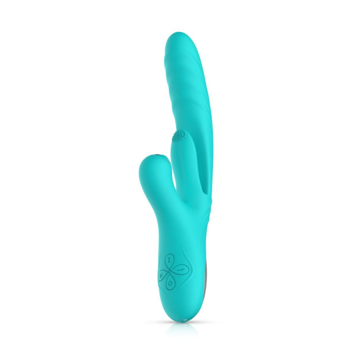 Вібратор-кролик із вагінальним відростком Good Vibes Only – Lisa Thrusting Rabbit Vibrator with G-Spot Stimulator