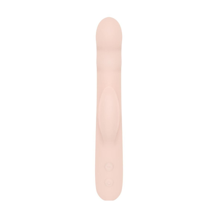 Вібратор-кролик із пульсацією Good Vibes Only – SHAI Thrusting Vibrator Soft Silicone – Pink, 3 мотори