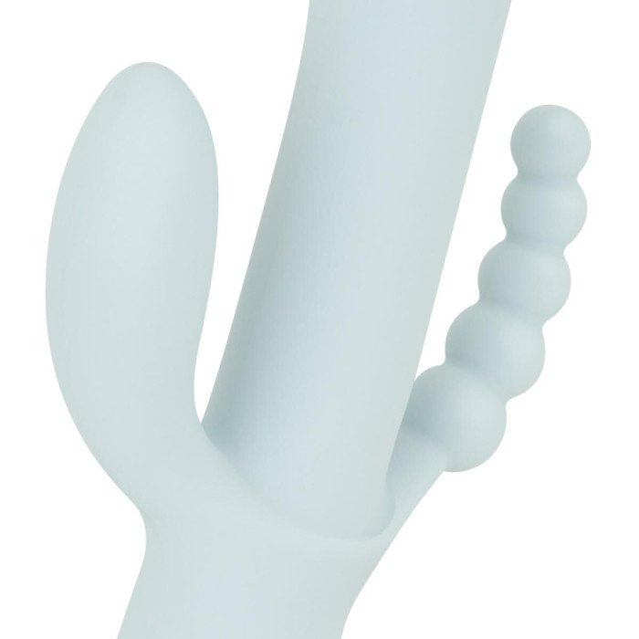Потрійний вібратор Good Vibes Only – SAGE Triple Stimulation Vibe Soft Silicone – Blue, манливий рух