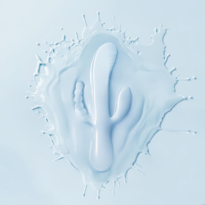 Потрійний вібратор Good Vibes Only – SAGE Triple Stimulation Vibe Soft Silicone – Blue, манливий рух