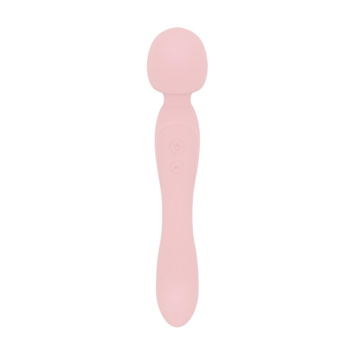 Двосторонній масажер-вібратор Good Vibes Only – SIMI Double-Sided Wand Vibrator Soft Silicone – Pink