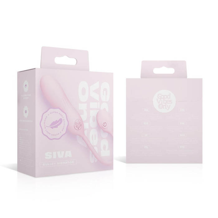 Віброяйце-віброкуля Good Vibes Only – SIVA Bullet Vibrator Soft Silicone – Pink, 10 режимів