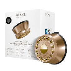 Антивіковий LED-випромінювач для відновлення шкіри обличчя GESKE Anti-Aging Skin Renewer 9в1, gray