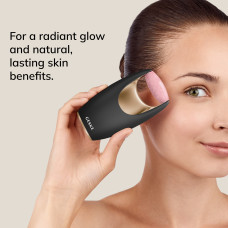 Ролер-масажер для обличчя з рожевим кварцом GESKE SmartAppGuided Rose Quartz Roller 5in1 gray