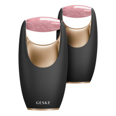 Ролер-масажер для обличчя з рожевим кварцом GESKE SmartAppGuided Rose Quartz Roller 5in1 gray