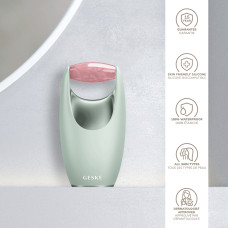 Ролер-масажер для обличчя з рожевим кварцом GESKE SmartAppGuided Rose Quartz Roller 5in1 green