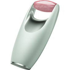 Ролер-масажер для обличчя з рожевим кварцом GESKE SmartAppGuided Rose Quartz Roller 5in1 green