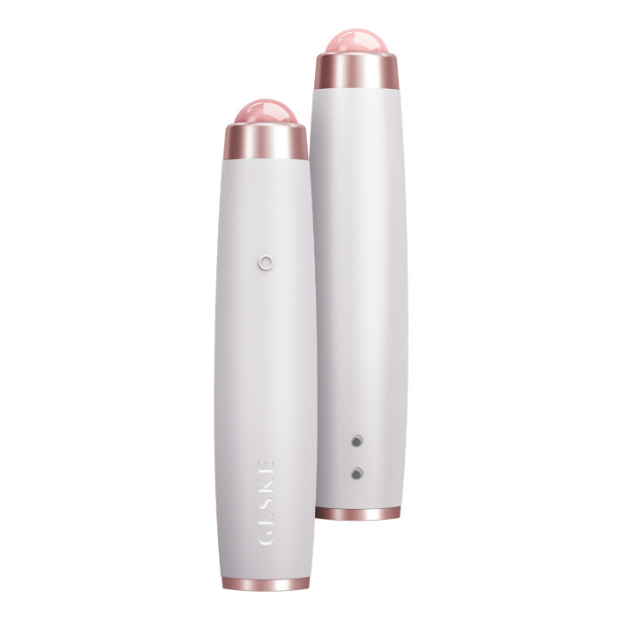 Ручка-масажер для обличчя з рожевим кварцом GESKE SmartAppGuided Sonic Rose Quartz LED Depuffing Pen 8in1 starlight