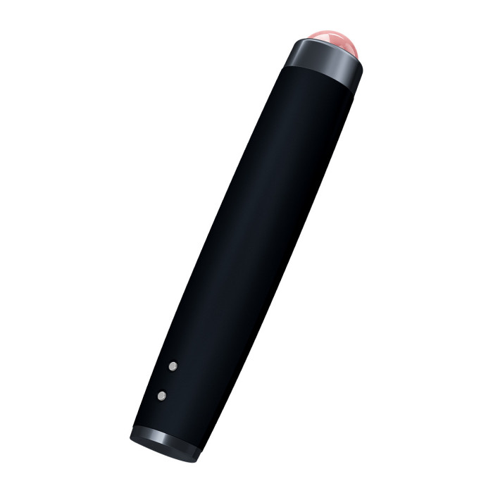 Ручка-масажер для обличчя з рожевим кварцом GESKE SmartAppGuided Sonic Rose Quartz LED Depuffing Pen 8in1 black
