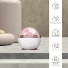 Кульковий масажер з рожевим кварцом GESKE SmartAppGuided Rose Quartz Depuffing Sphere 7in1 starlight