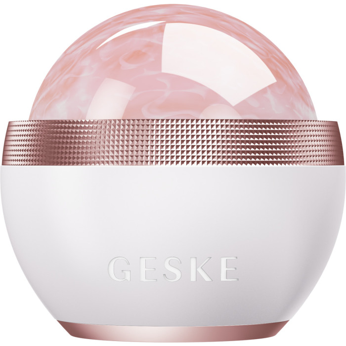Кульковий масажер з рожевим кварцом GESKE SmartAppGuided Rose Quartz Depuffing Sphere 7in1 starlight