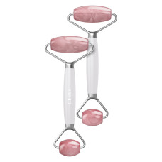 Ролер-масажер для обличчя та тіла з рожевим кварцом GESKE SmartAppGuided Rose Quartz Face & Body Roller 5in1 starlight
