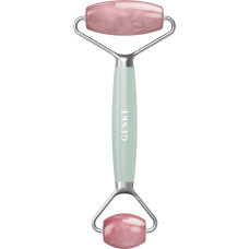 Ролер-масажер для обличчя та тіла з рожевим кварцом GESKE SmartAppGuided Rose Quartz Face & Body Roller 5in1 green