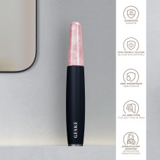 Ручка-масажер для обличчя з рожевим кварцом GESKE SmartAppGuided Rose Quartz & Depuffing Pen 6in1 black