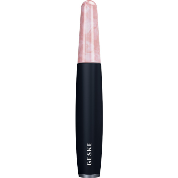 Ручка-масажер для обличчя з рожевим кварцом GESKE SmartAppGuided Rose Quartz & Depuffing Pen 6in1 black