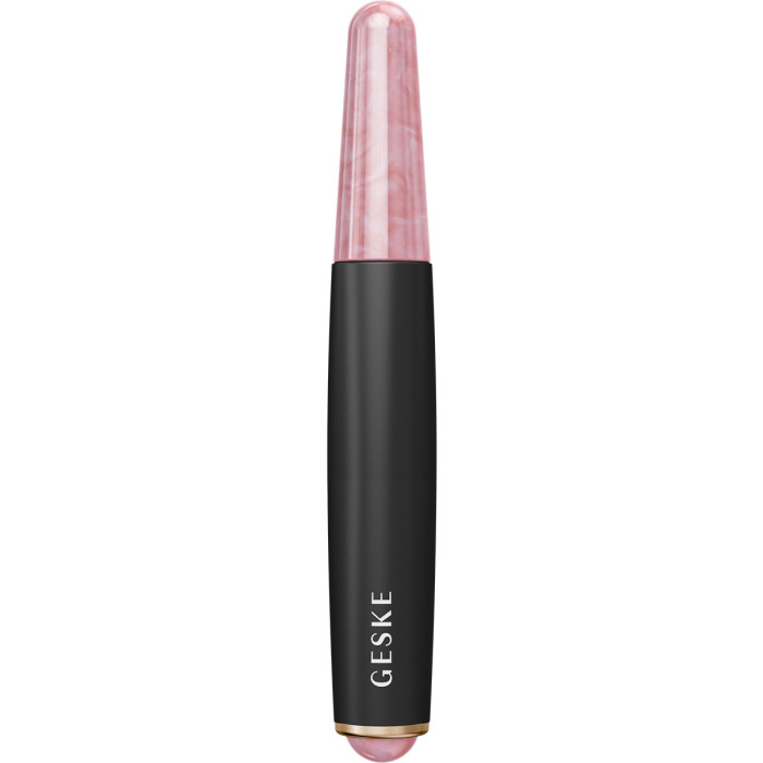 Ручка-масажер для обличчя з рожевим кварцом GESKE SmartAppGuided Double-Sided Rose Quartz Depuffing Pen 7в1 gray