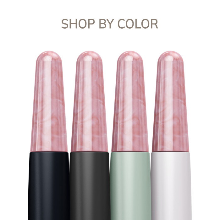 Ручка-масажер для обличчя з рожевим кварцом GESKE SmartAppGuided Double-Sided Rose Quartz Depuffing Pen 7в1 green