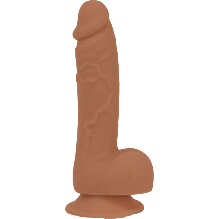 Фалоімітатор ADDICTION Steven 7.5" Silicone Dong Caramel, віброкуля в подарунок