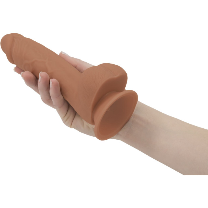 Фалоімітатор ADDICTION Steven 7.5" Silicone Dong Caramel, віброкуля в подарунок