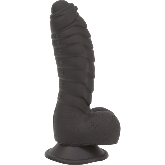 Фалоімітатор ADDICTION Ben 7" Dildo With Balls Black, віброкуля в подарунок