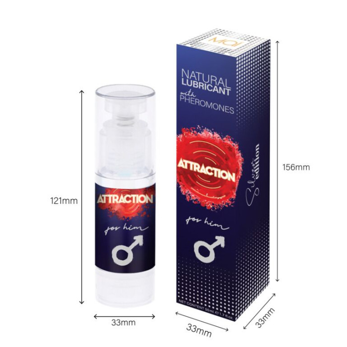 Розпродаж!!! Змазка MAI Attraction for Him (50 мл) з феромонами для нього (термін 09.2026)