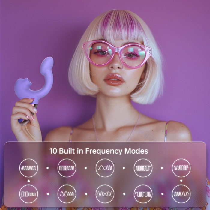 Смарт-вібратор Magic Motion Ponder Purple, подвійна стимуляція, віброяйце+язичок для клітора