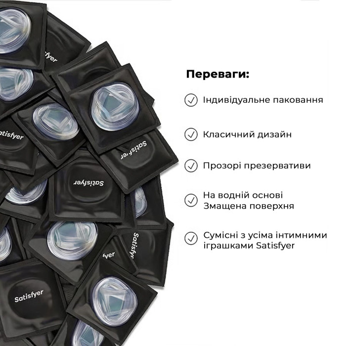 Набір презервативів Satisfyer Premium Condoms S (49 мм) 100 шт