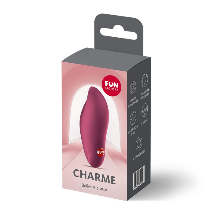 Віброкуля Fun Factory Charme Wine Red, 12 режимів, перезаряджувана