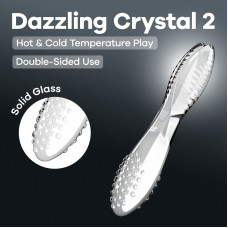 Двосторонній скляний дилдо Satisfyer Dazzling Crystal 2 Transparent