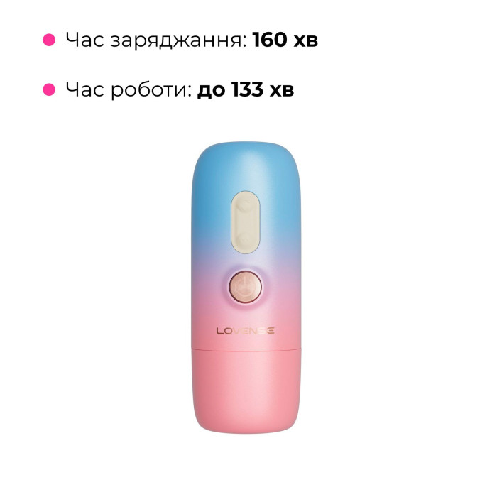 Смарт-міні секс-машина Lovense Spinel імітація фрикцій, підігрів, 3 насадки, на присосці