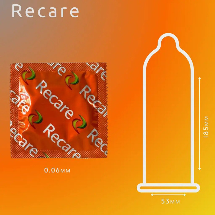 Презервативи Recare Color Fruit Flavour Condoms 3 шт, аромати: м'ята, банан, полуниця