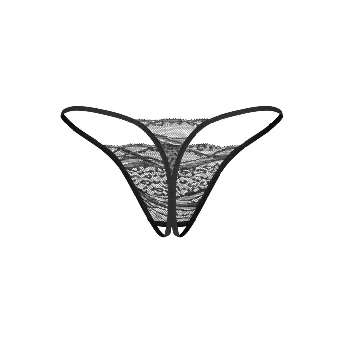 Набір трусиків з доступом Obsessive Bianca 2-pack crotchless thong S/M