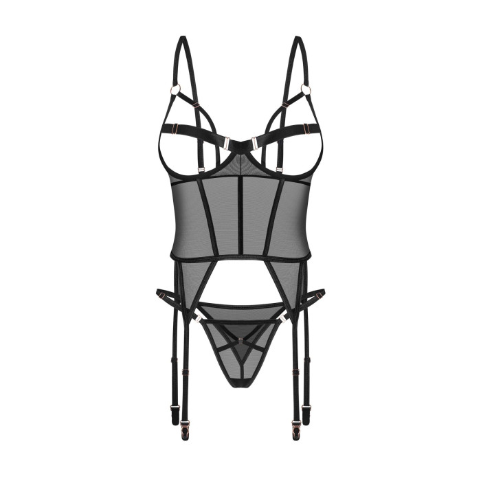 Корсет Obsessive Euridia corset & tanga XL/2XL